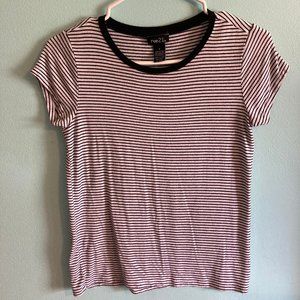 Rue21 Striped Black & White Shirt Small Women's
